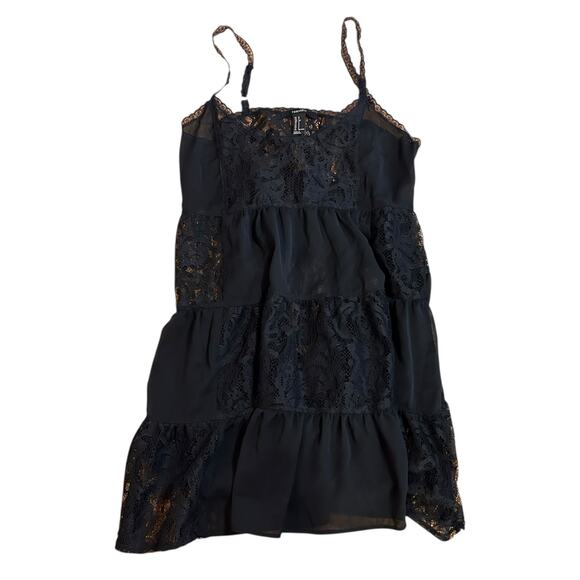 Forever 21 Y2K Style Mini Dress Black Sz Small Dark Fairy Going Out Whimsigoth - Picture 1 of 3